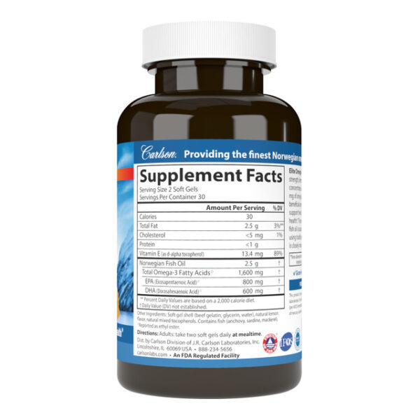Elite Omega 3 Gems 120 softgels - Image 2
