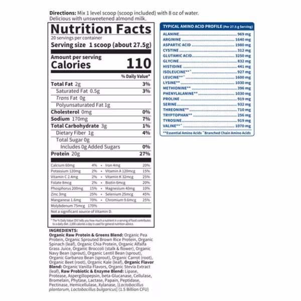 RAW Organic Protein - Real Raw Vanilla - Image 2