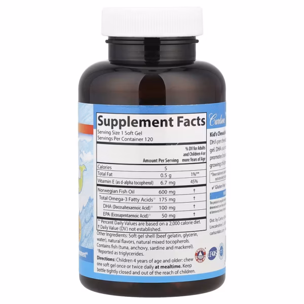 Kids Chewable DHA Omega-3s 60 sofgels - Image 2
