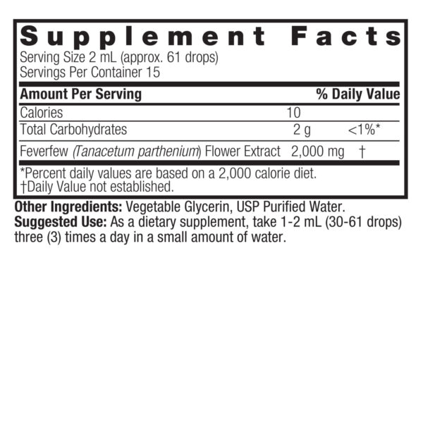 Feverfew 1oz Alcohol Free - Image 2