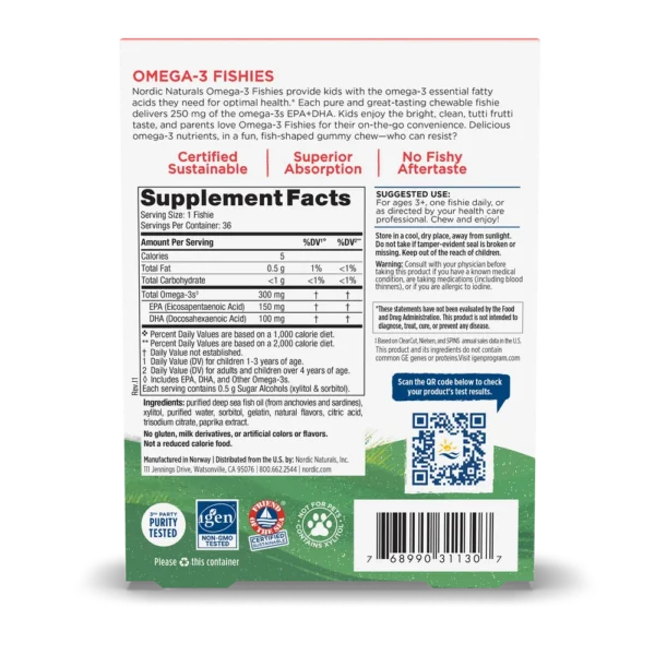 Nordic® Omega-3 Fishies 36 Gummies - Image 2