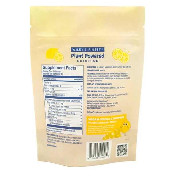 Vegan Omega 3 Adult Lemonade 60ct - Image 2
