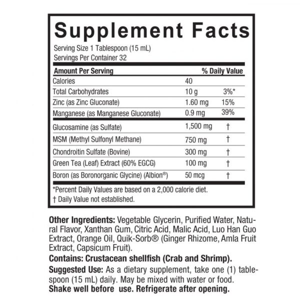 Glucosamine and Chondroitin Liquid 16oz - Image 2