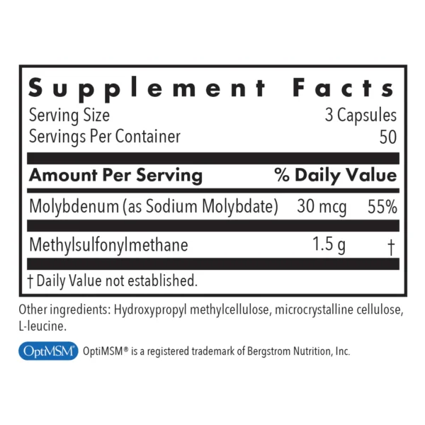 MSM 500 mg 150 vegcaps - Image 2