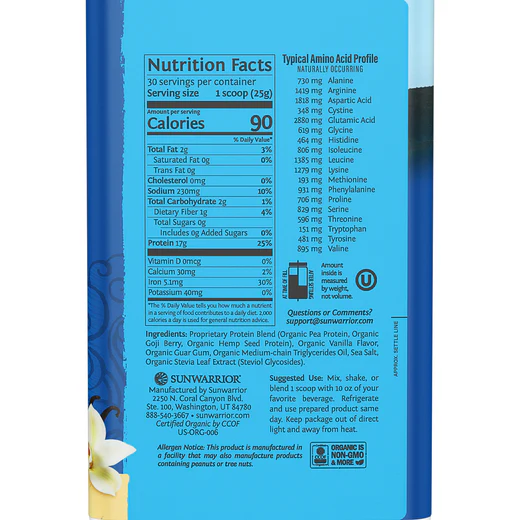 Sunwarrior's Warrior Blend Protein - Image 3